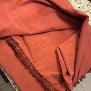 Rust Orange Fringed duvet cover from Urban Outfitters! Like new!